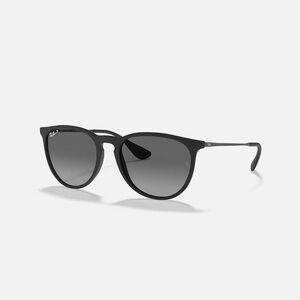 Ray-Ban Erika Sunglasses Polarized - Matte Black Frame - Grey Gradient Lenses